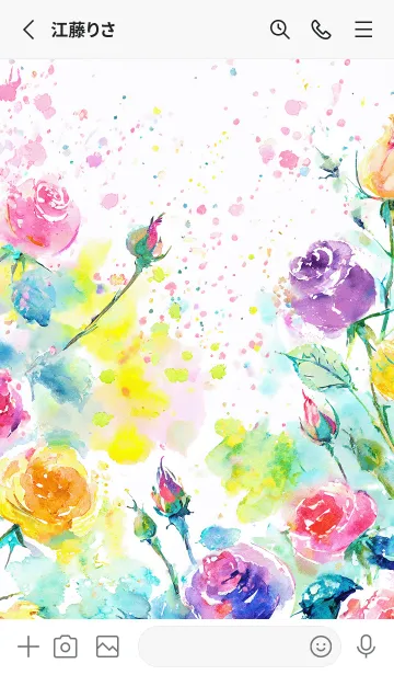 [LINE着せ替え] 薔薇(バラ)の花の着せかえ(R4051)の画像2