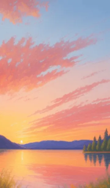 [LINE着せ替え] 夕日のビーチ 9jWarの画像1