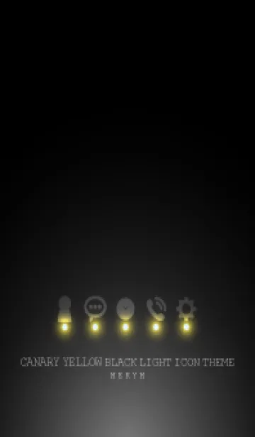 [LINE着せ替え] CANARY YELLOW BLACK LIGHT ICON THEMEの画像1