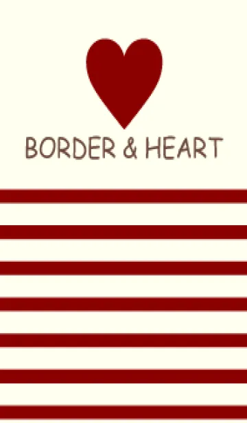 [LINE着せ替え] BORDER & HEART -DARKRED-の画像1