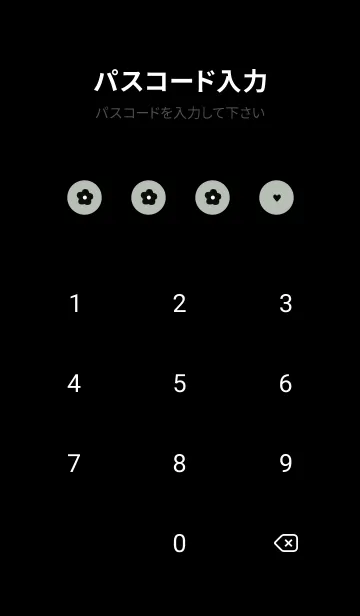 [LINE着せ替え] お花柄（blackgreen)の画像4