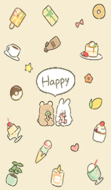 [LINE着せ替え] yellow simple happy icon11_1の画像1