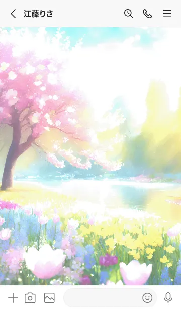 [LINE着せ替え] 優美な春の風景の着せかえ(Spring-754)の画像2