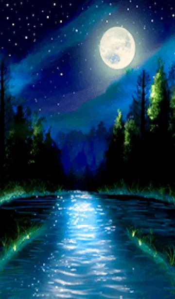 [LINE着せ替え] 綺麗な星空の夜景着せかえ#1139の画像1