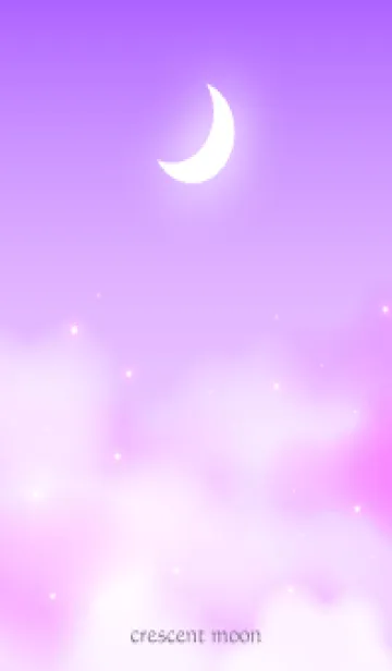 [LINE着せ替え] crescent moon-purpleの画像1