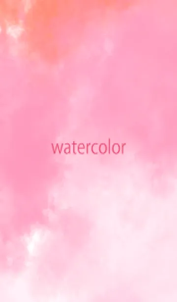 [LINE着せ替え] watercolor pink&orange 56の画像1