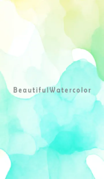 [LINE着せ替え] Beautiful Watercolor-GREEN COLORFUL 3の画像1
