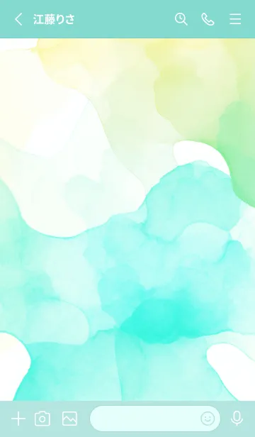 [LINE着せ替え] Beautiful Watercolor-GREEN COLORFUL 3の画像2