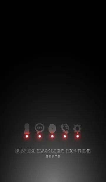 [LINE着せ替え] RUBY RED-BLACK LIGHT ICON THEMEの画像1