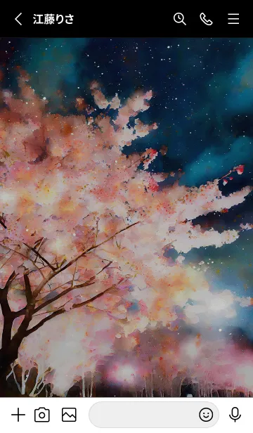 [LINE着せ替え] 美しい夜桜の着せかえ#981の画像2