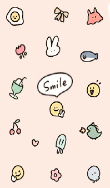 purple simple smile icon15_1の着せ替えメイン画像