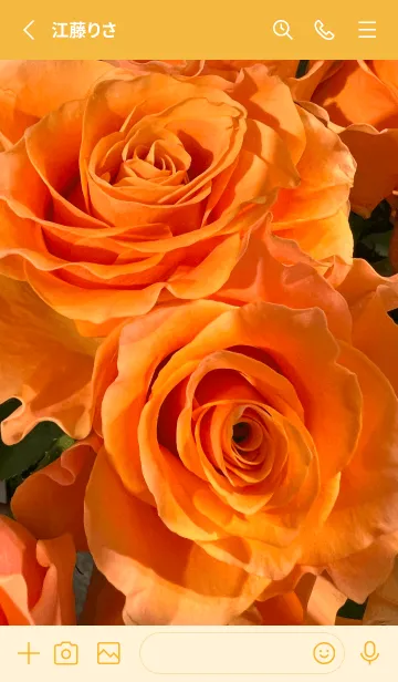 [LINE着せ替え] Orange flowers-hisatotoの画像2