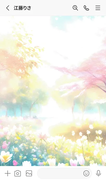 [LINE着せ替え] 優美な春の風景の着せかえ(Spring-758)の画像2