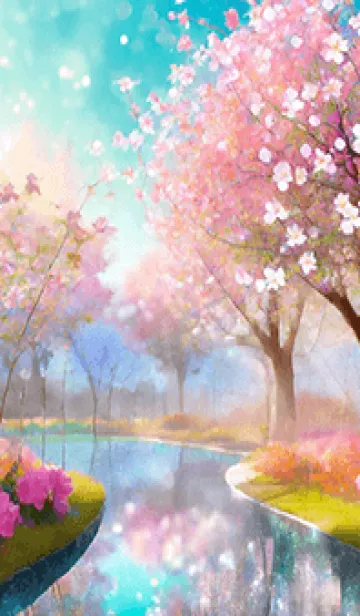 [LINE着せ替え] 優美な春の風景の着せかえ(Spring-759)の画像1