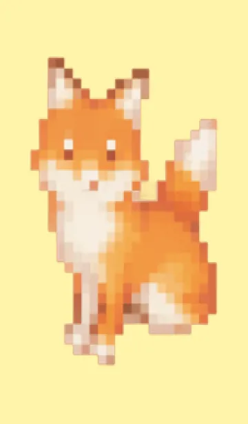 [LINE着せ替え] キツネのドット絵のきせかえ Yellow 05の画像1