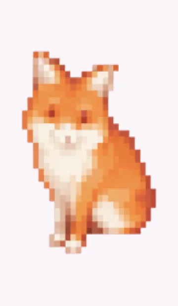 [LINE着せ替え] キツネのドット絵のきせかえ Purple 03の画像1