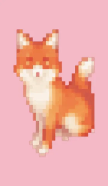 [LINE着せ替え] キツネのドット絵のきせかえ Pink 05の画像1