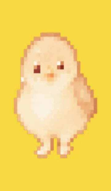 [LINE着せ替え] ヒヨコのドット絵のきせかえ Yellow 01の画像1