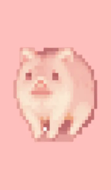 [LINE着せ替え] ブタのドット絵のきせかえ Pink 02の画像1