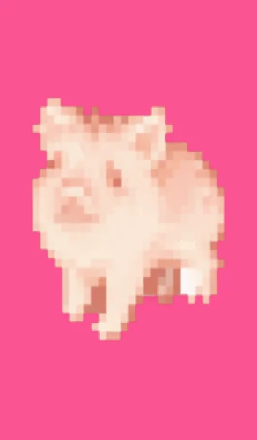 [LINE着せ替え] ブタのドット絵のきせかえ Pink 01の画像1