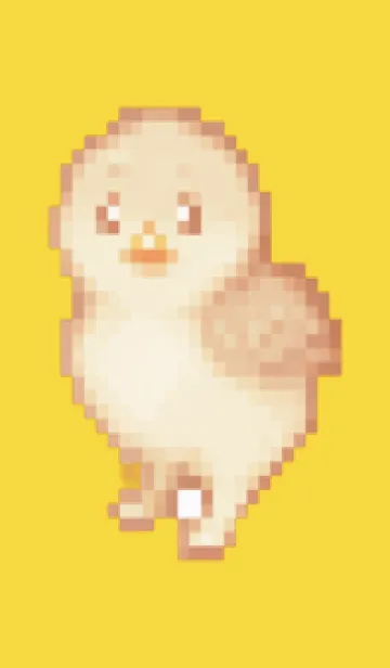 [LINE着せ替え] ヒヨコのドット絵のきせかえ Yellow 02の画像1