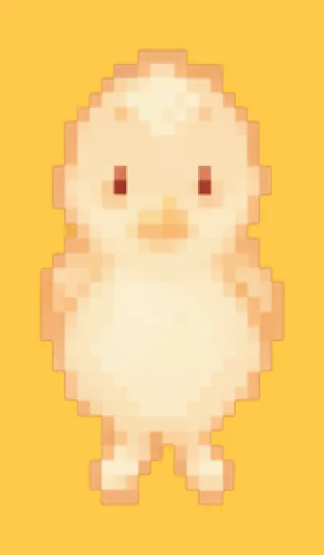 [LINE着せ替え] ヒヨコのドット絵のきせかえ Yellow 03の画像1