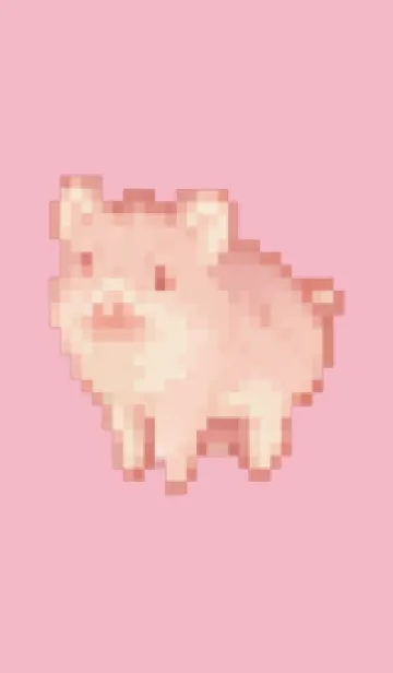 [LINE着せ替え] ブタのドット絵のきせかえ Pink 05の画像1