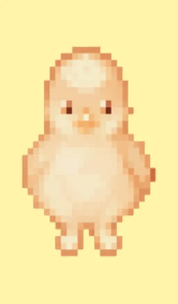 [LINE着せ替え] ヒヨコのドット絵のきせかえ Yellow 05の画像1