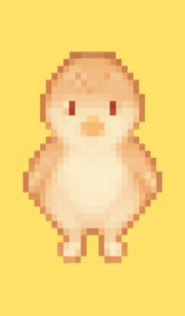 ヒヨコのドット絵のきせかえ Yellow 04の着せ替えメイン画像