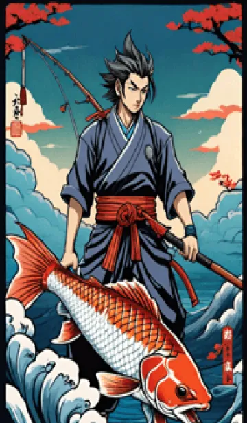 [LINE着せ替え] 浮世絵 釣り zOL4eの画像1