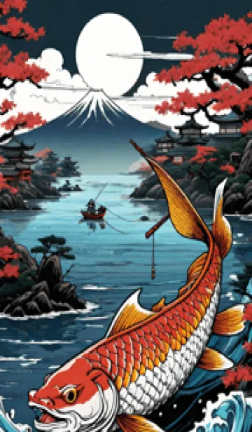 [LINE着せ替え] 浮世絵 釣り HJtNtの画像1