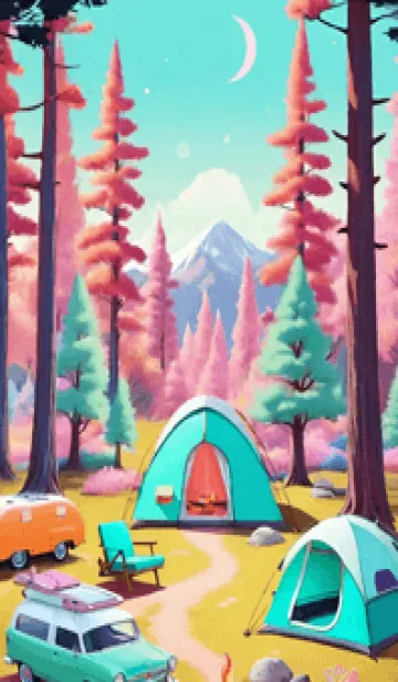 [LINE着せ替え] ハッピーキャンプ 9KuYXの画像1