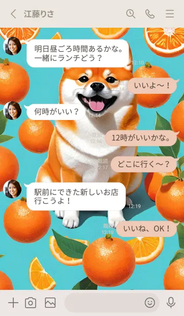 [LINE着せ替え] かわいい柴犬 d8PsFの画像3