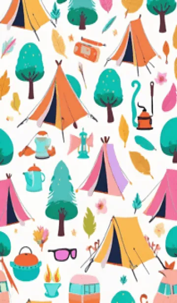 [LINE着せ替え] ハッピーキャンプ 15DsXの画像1