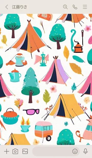 [LINE着せ替え] ハッピーキャンプ 15DsXの画像2