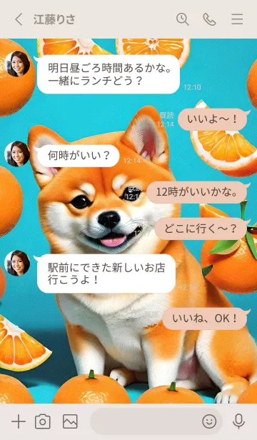 [LINE着せ替え] かわいい柴犬 jb6JTの画像3