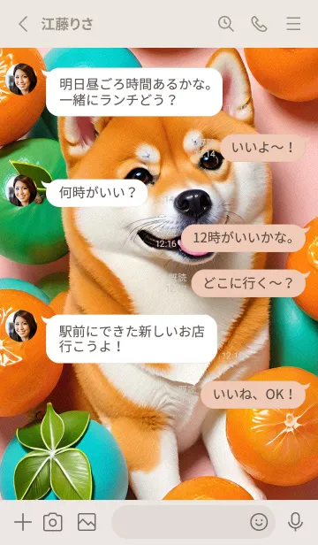 [LINE着せ替え] かわいい柴犬 pKz3Cの画像3