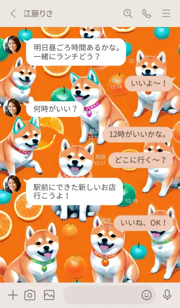 [LINE着せ替え] かわいい柴犬 FLhKxの画像3