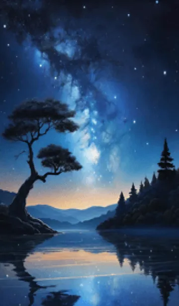 [LINE着せ替え] 青い夜 KVQOCの画像1