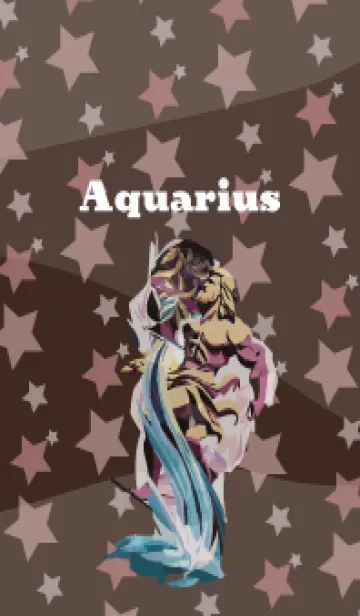 [LINE着せ替え] brown みずがめ座の星座の画像1