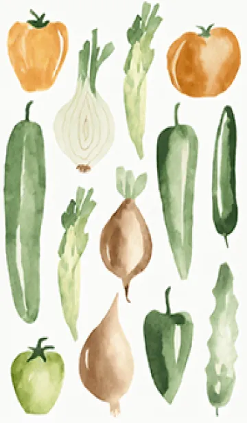 [LINE着せ替え] 【シンプル】お野菜の着せかえ#886の画像1