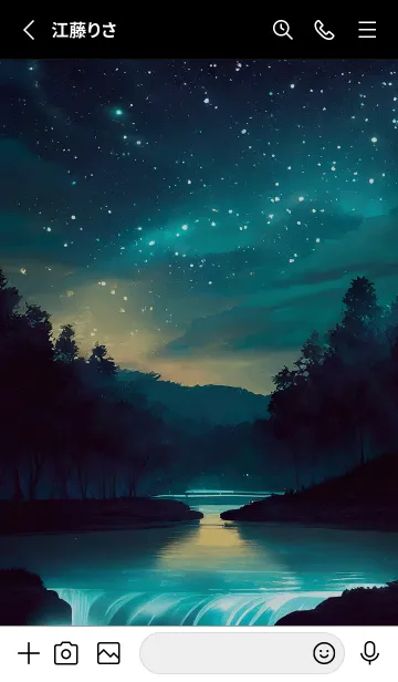 [LINE着せ替え] 綺麗な星空の夜景着せかえ#1146の画像2