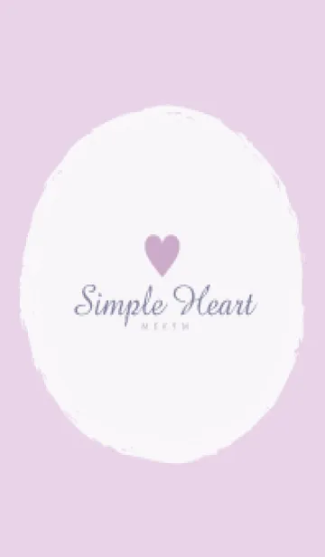 [LINE着せ替え] Simple Heart Dusky Purple-NATURAL 15の画像1