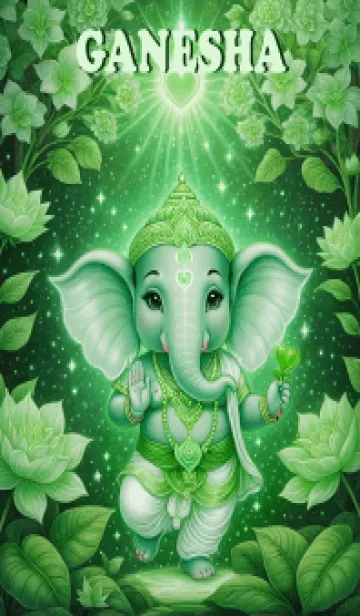 [LINE着せ替え] Ganesha, green brings wealth, wealth(JP)の画像1