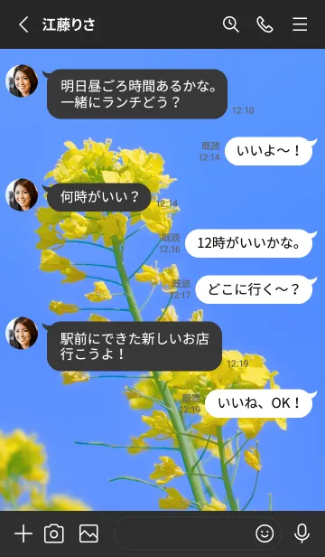 [LINE着せ替え] Canola Flower Photo #2-1 Not AIの画像3