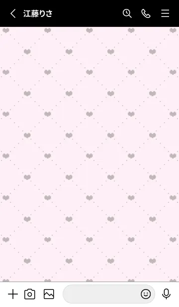 [LINE着せ替え] nyan2 ♡ ときめきリボン ピンク&ブラックの画像2
