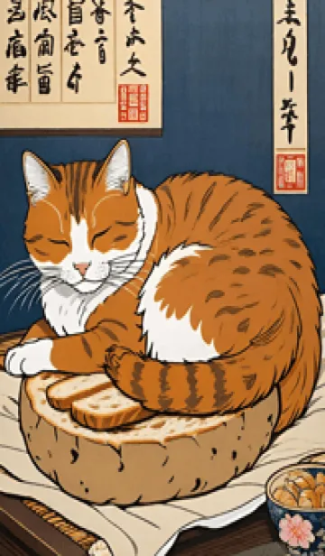 [LINE着せ替え] 浮世絵 ミャオミャオ猫 550F3Eの画像1