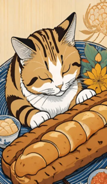 [LINE着せ替え] 浮世絵 ミャオミャオ猫 9d5278の画像1