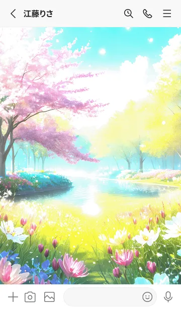 [LINE着せ替え] 優美な春の風景の着せかえ(Spring-768)の画像2