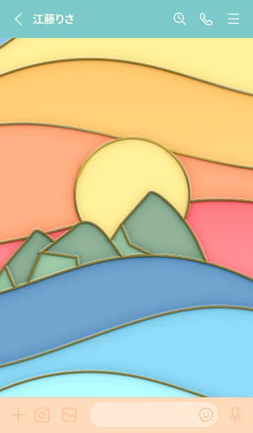 [LINE着せ替え] Sea of Sunset Enamel Pin 32の画像2